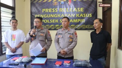 Polres Pelabuhan Tanjungperak Amankan Tersangka Pencuri Komponen Panel TL di Surabaya