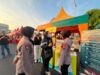 Pengamanan Humanis Polwan Polresta Sidoarjo di Car Free Day Alun-alun.