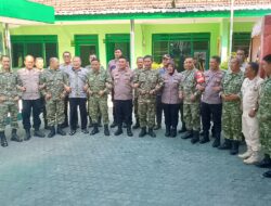 Perkuat Sinergitas, Kapolsek Gedangan Silaturahmi ke Koramil Gedangan Perkuat Soliditas TNI–Polri