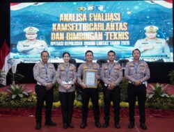 Satlantas Polresta Sidoarjo Raih Penilaian Terbaik Manajemen Lalin Kawasan Terminal di Operasi Ketupat Semeru