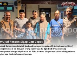 Bikin Terharu! Respons Cepat Polsek Balongbendo Berbuah Manis, Bocah Hilang Ditemukan Sendirian di Jalur Perbatasan