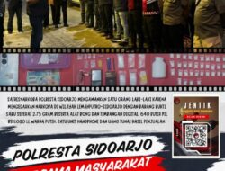 Gebyar Operasi Tumpas Narkoba, Satresnarkoba Polresta Sidoarjo Sita Sabu dan 640 Pil LL